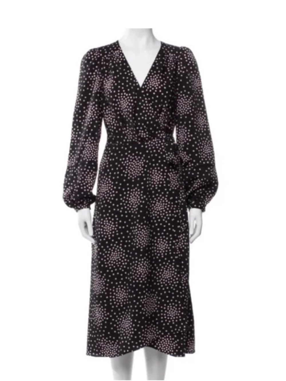 kate spade Black Dress with Light Pink Polka Dot Pattern